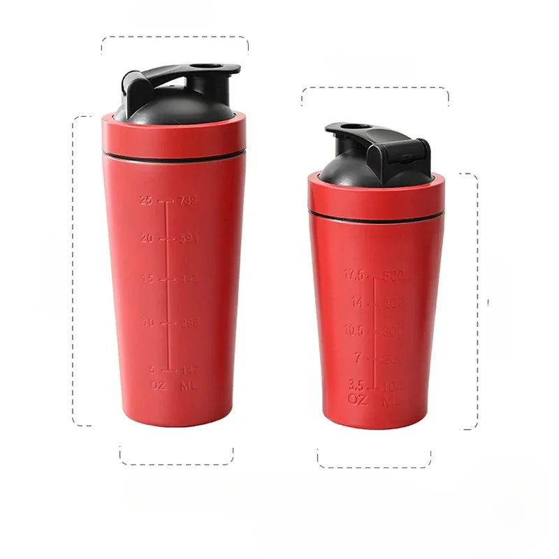 500ML/750ML Stainless Steel Protein Powder Shaker Bottle