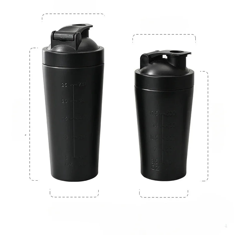 500ML/750ML Stainless Steel Protein Powder Shaker Bottle