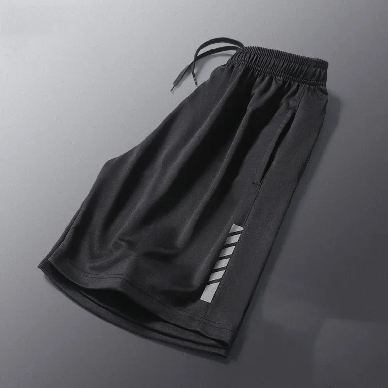 Breathable Striped Running Shorts for Men