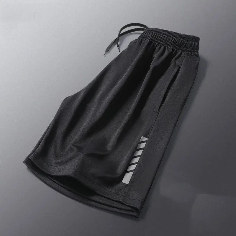 Breathable Striped Running Shorts for Men