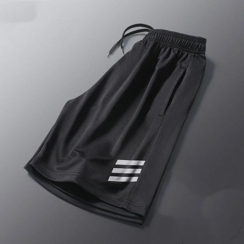 Breathable Striped Running Shorts for Men