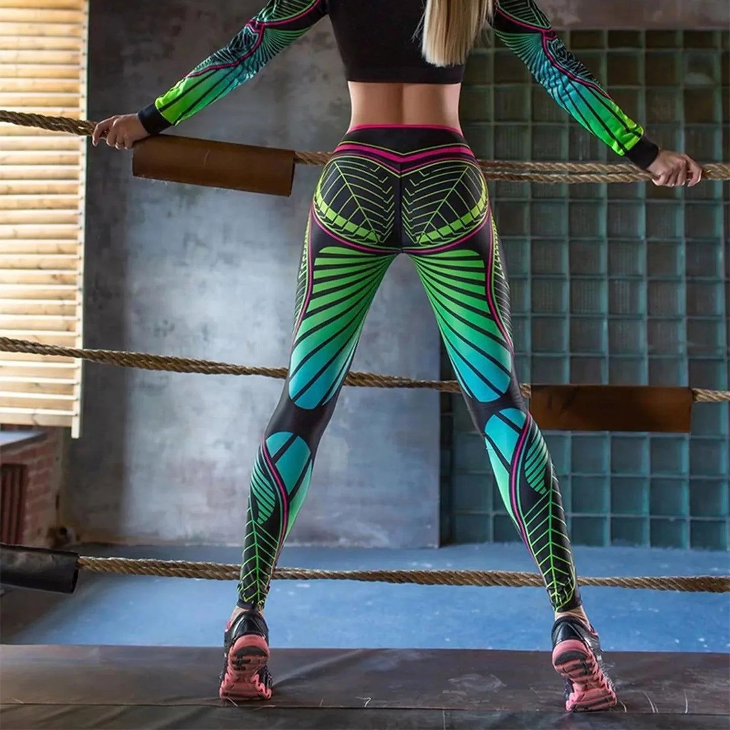 High Waist Print Sports Leggings