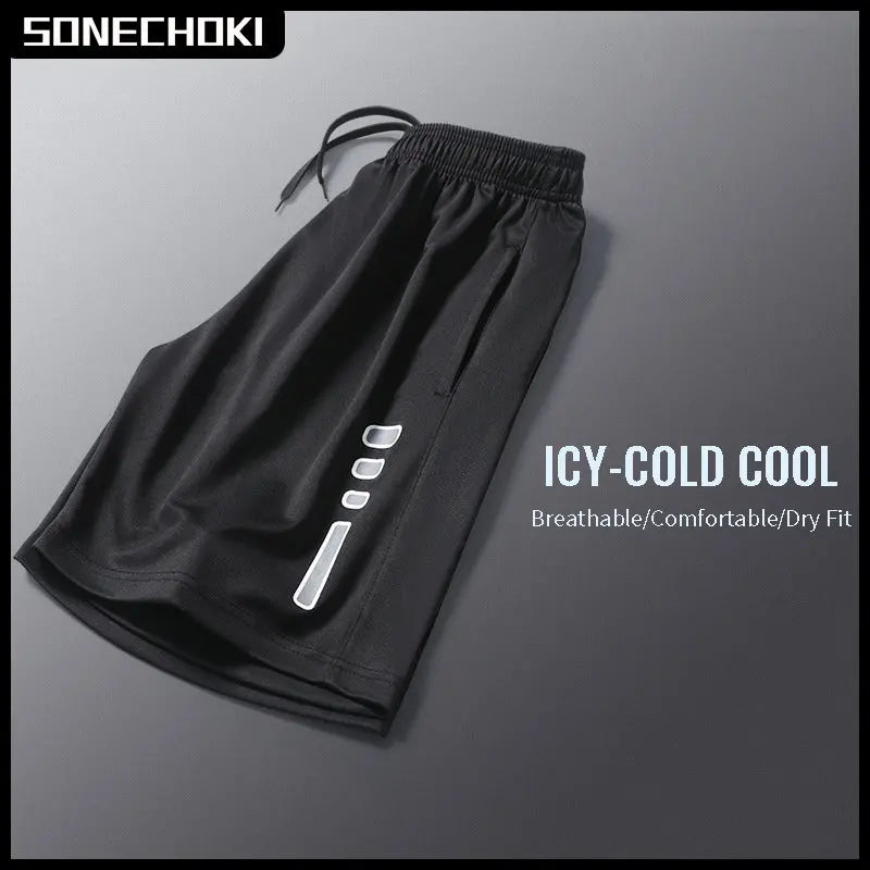 Breathable Striped Running Shorts for Men