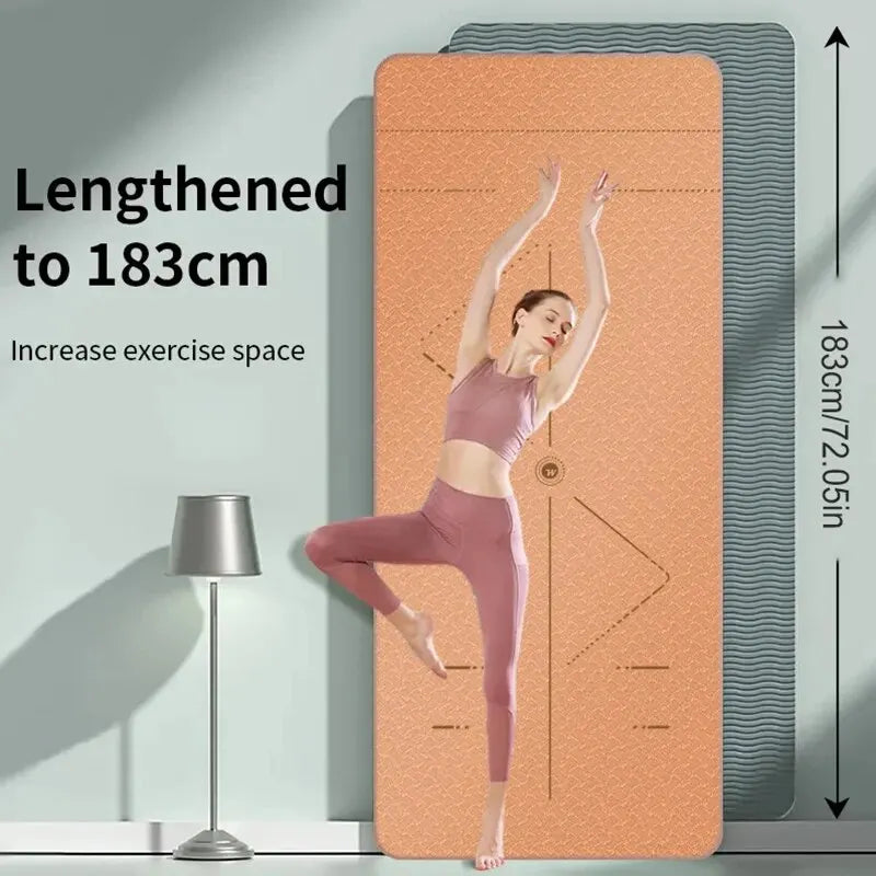 Eco-Friendly Non-Slip Yoga Mat with Carry Strap