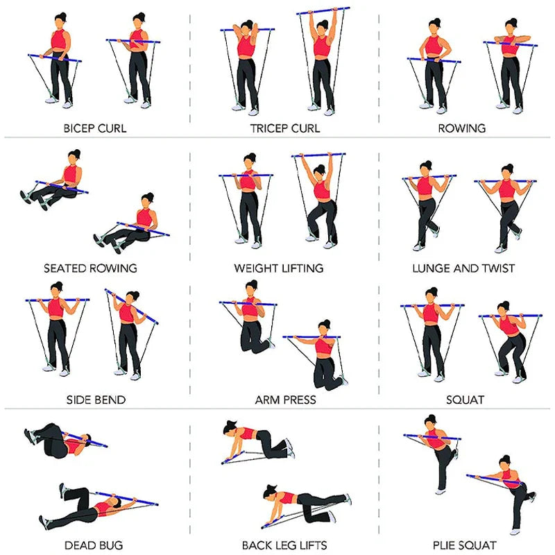Ultimate Pilates Fitness Bar Set