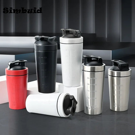 500ML/750ML Stainless Steel Protein Powder Shaker Bottle